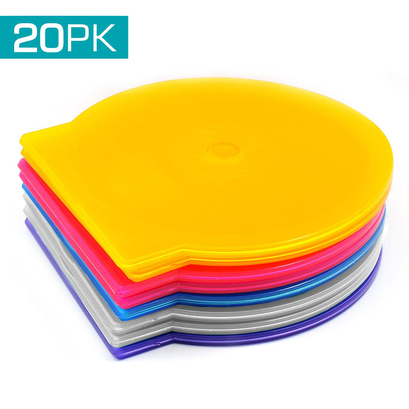  [AUSTRALIA] - Maxell – CD-355 Clam-Shells CD/DVD Jewel Cases - 5mm Thickness, Easy to Store Design with Protect Discs from Dust & Scratches - Versatile Clear Cases for CDs, DVDs, and Blu-rays – 20 Pack, Multicolor