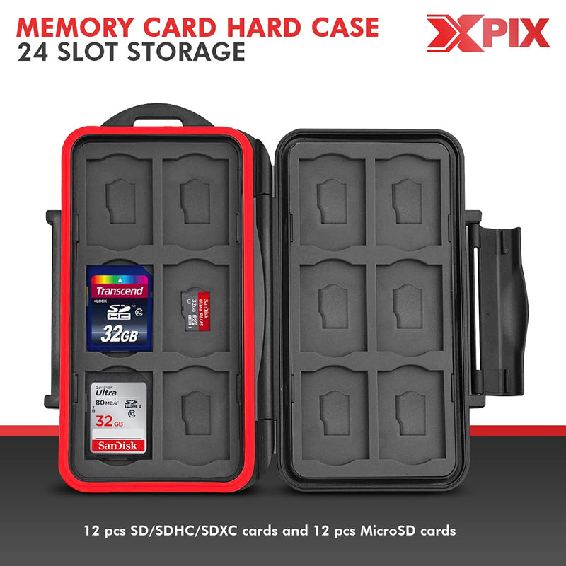 XPIX 24X Storage Water Resistant Protective Memory Card Case - LeoForward Australia