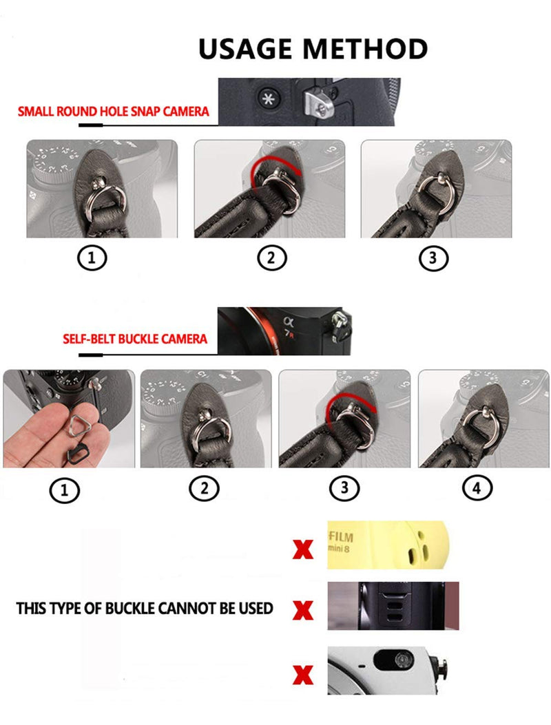  [AUSTRALIA] - Eorefo Camera Strap Vintage 100cm Nylon Climbing Rope Camera Neck Shoulder Strap for Micro Single and DSLR Camera (Black/Red) Black/Red