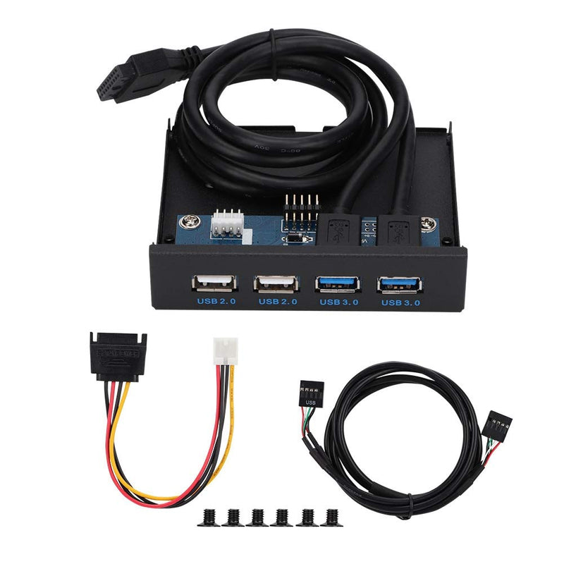  [AUSTRALIA] - Front Panel USB Hubs, 2 Port USB3.0 + 2 Port USB2.0 HUB Expansion Board, USB Ports Front Panel for Computer Case with 3.5inch Floppy Drive