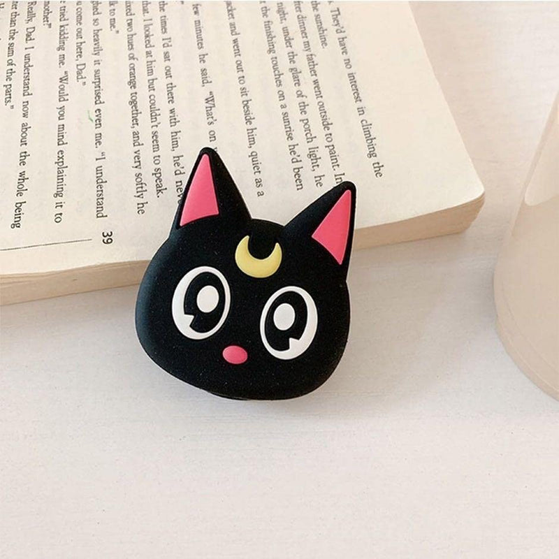  [AUSTRALIA] - AkinaWay Cute Sailor Moon Luna The Cat Squishy 360° Adjustable Phone Holder Stand Compatible with iPhone and Android