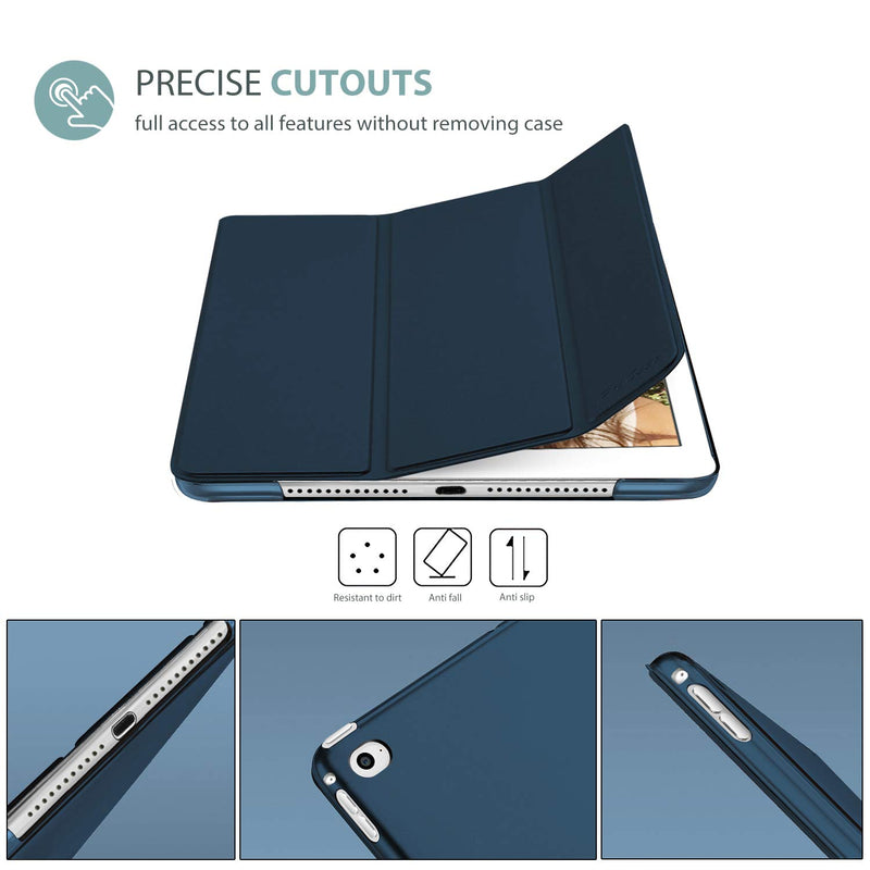  [AUSTRALIA] - ProCase Smart Case for iPad Air 2 (2014 Release), Ultra Slim Lightweight Stand Protective Case Shell with Translucent Frosted Back Cover for Apple iPad Air 2 (A1566 A1567)-Navy Navy