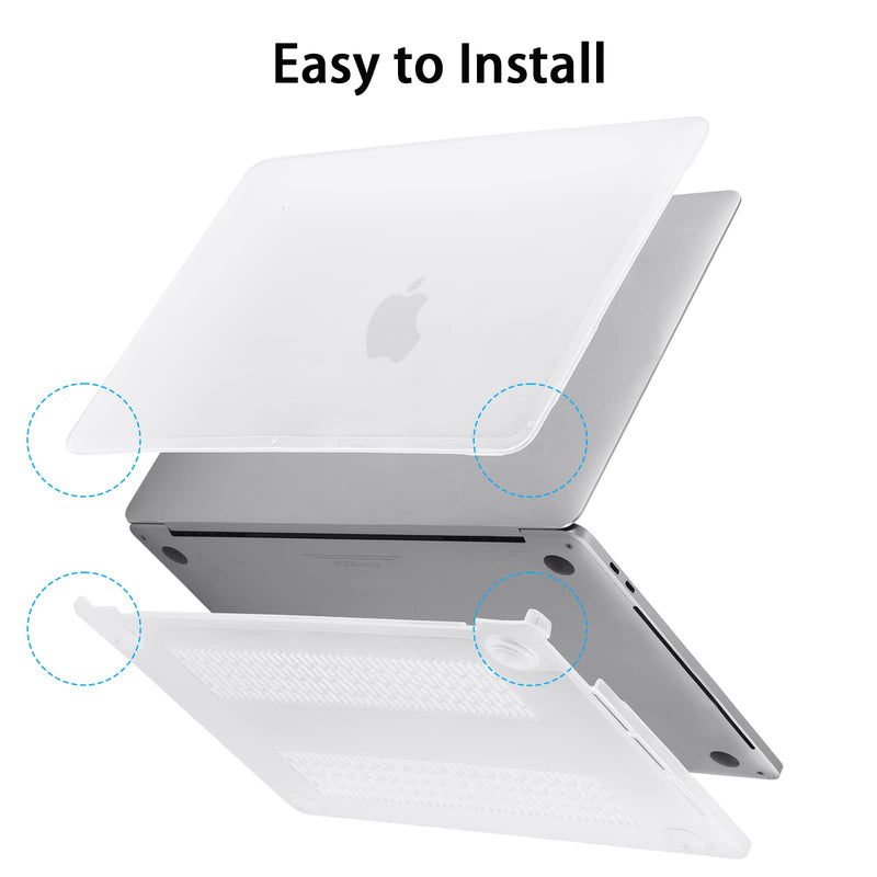  [AUSTRALIA] - BlueSwan Compatible with MacBook Pro 14 inch Case 2021-2023 Model A2779 A2442 M2 M1 Pro/Max Chip with Touch ID, Anti-Cracking and Anti-Fingerprint Hard Shell Case, Soft TPU Bumper + PC, Frosted Clear MacBook Pro 14" Case Frosted Clear (Clear Bumper)