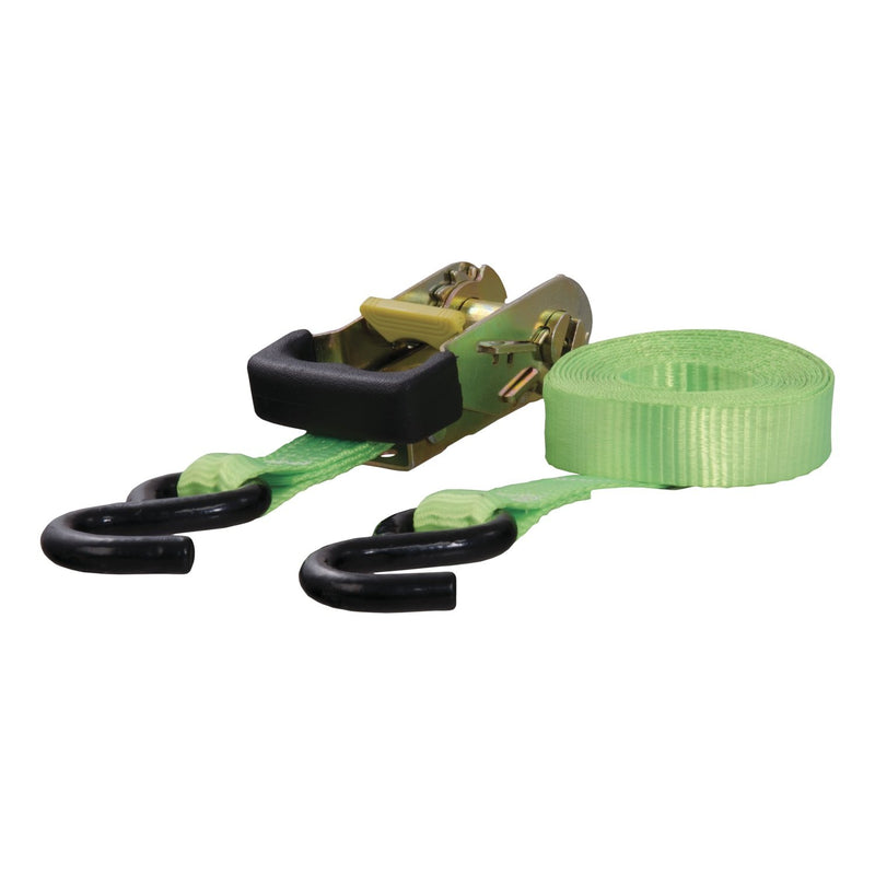  [AUSTRALIA] - CURT 83027 1-Inch x 16-Foot Lime Green Nylon Ratchet Strap, 3,300 lbs. Break Strength