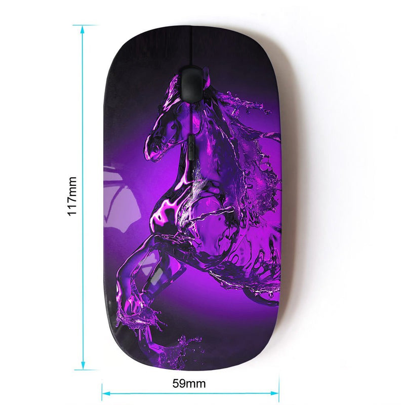 KOOLmouse [ Optical 2.4G Wireless Mouse ] [ Glass Water Horse Pegasus Mystical Purple ] - LeoForward Australia