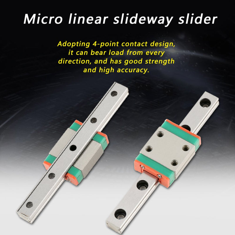  [AUSTRALIA] - Mini Linear Slide, LWL7B Miniature Bearing Steel Linear Rail Guide Linear Slide Rail 7mm Width with Slide Block (70MM)