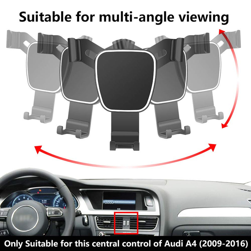  [AUSTRALIA] - LUNQIN Car Phone Holder for 2009-2016 Audi A4 A5 S4 S5 RS4 RS5 allroad Auto Accessories Navigation Bracket Interior Decoration Mobile Cell Phone Mount