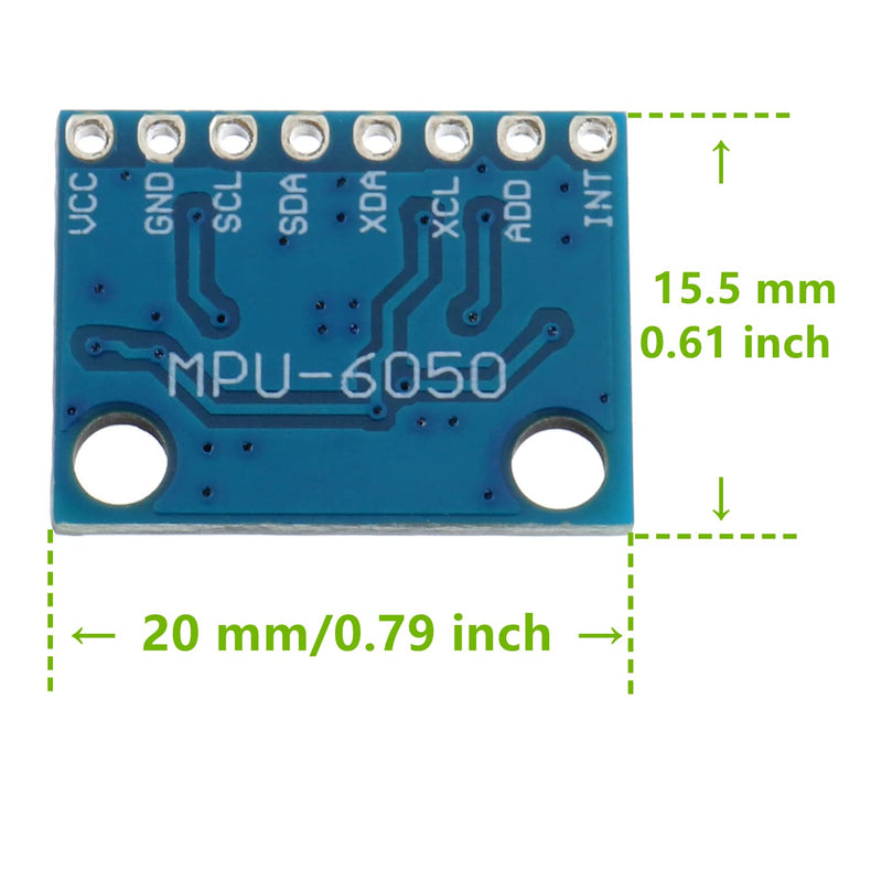  [AUSTRALIA] - EPLZON Pack of 3 MPU-6050 GY-521 MPU6050 3 Axis Acceleration Sensor Module 6 DOF Gyroscope Sensor Module 16 Bit AD Converter Data Output IIC I2C for Arduino (Pack of 3)