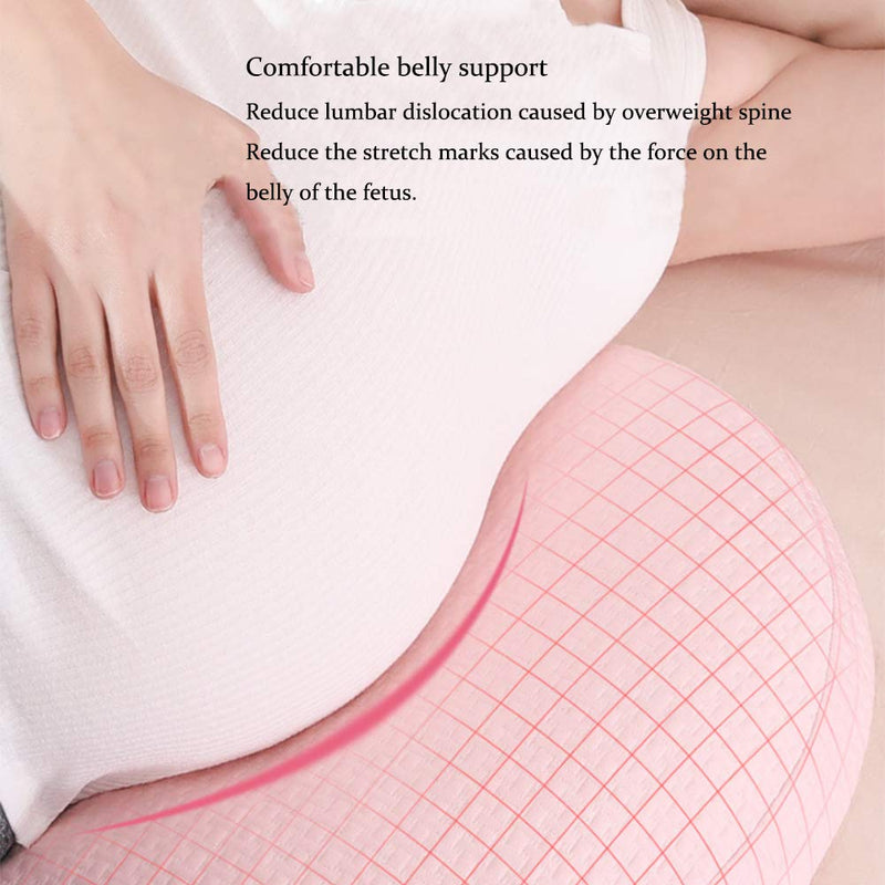  [AUSTRALIA] - Callerpan Pregnancy Pillow for Side Sleeper, Double Wedge Pillow for Maternity, Side Sleeping Pillow for Body, Belly, Waist, Back Support (Pink) Pink