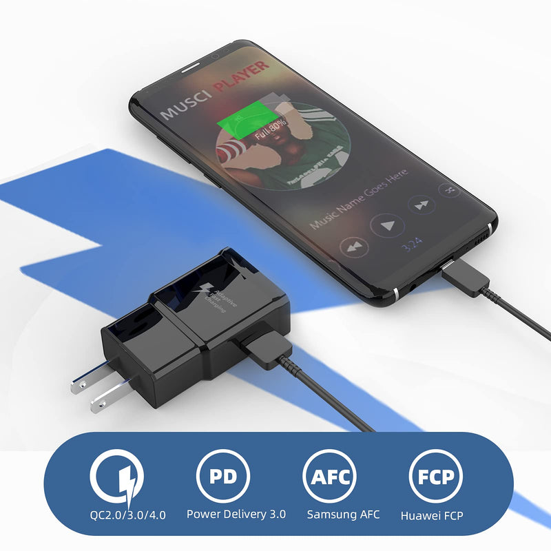  [AUSTRALIA] - USB C Fast Wall Charger Samsung Galaxy Adapter Type Android Cell Phone Charging Power Tablet Cable Cord Block Super S8 S9 S10 S20 S21 Ultra A21s Note8 Note9 Note10 Note20 Plus A31 Adaptive LG Port Box