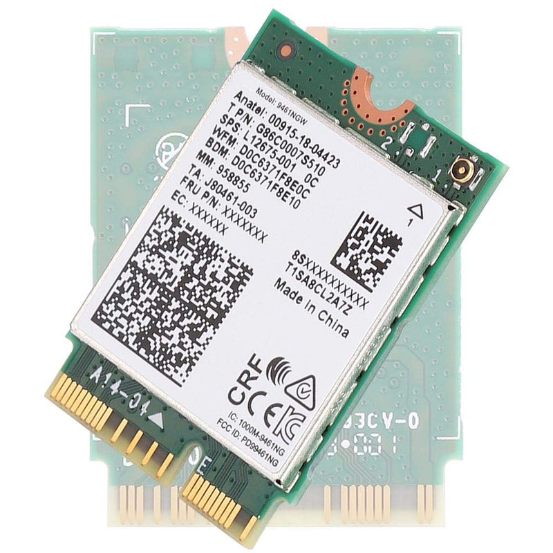  [AUSTRALIA] - Wendry Network Card,Intel 9461NGW Wireless Network Card,Bluetooth 5.0 Network Card,Support 2.4G / 5G Network(M.2 Interface,433Mbps)