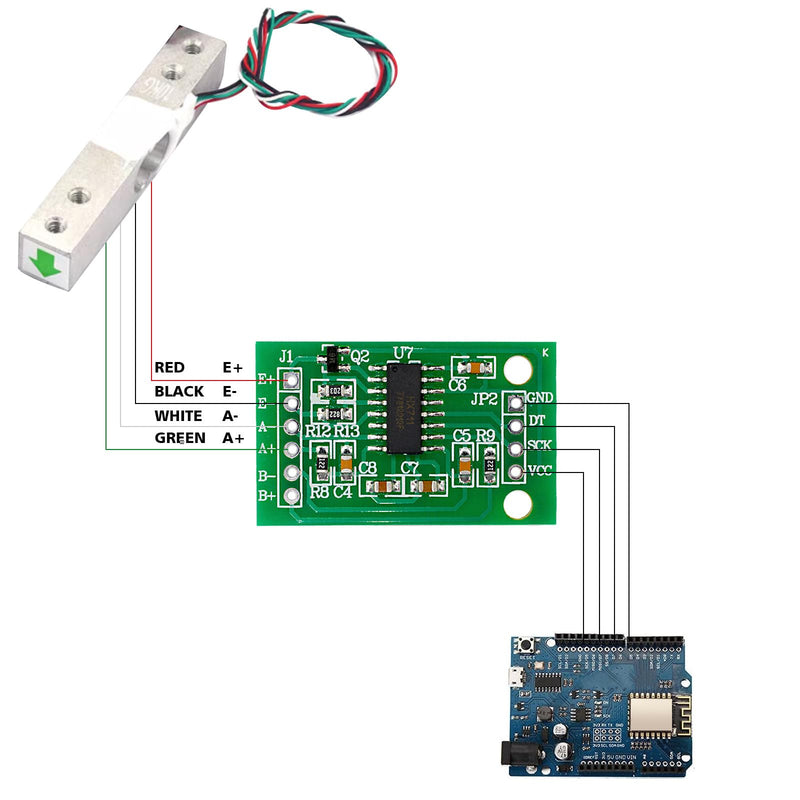  [AUSTRALIA] - Heemol HX711 Load Cell Modules, Pressure Sensor Modules, 24-Bit Precision A/D Module for DIY 6pcs