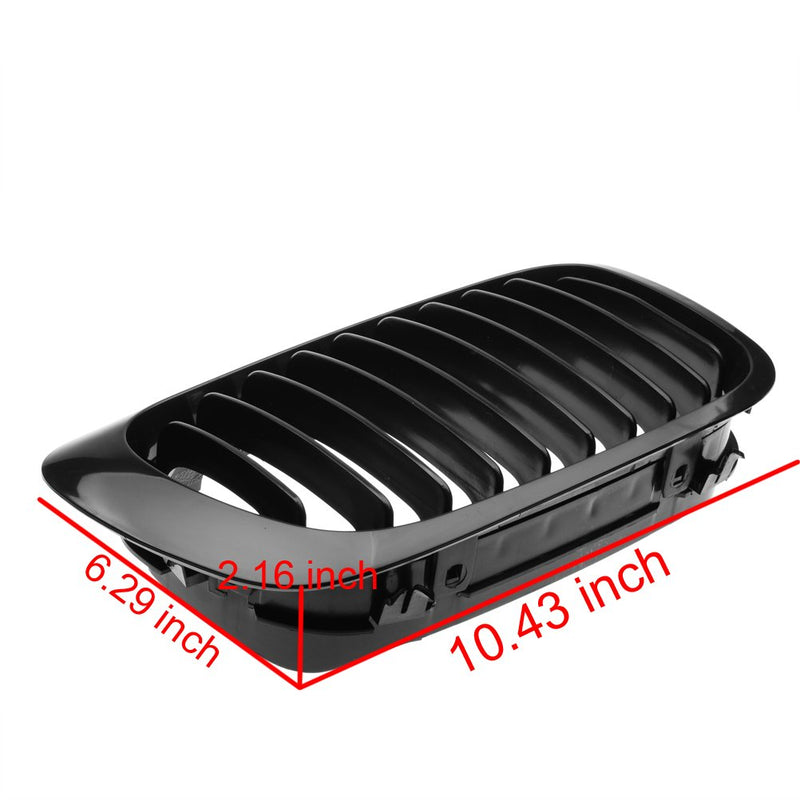 Front LH RH Sport Kidney Grille For BMW 1999-2002 E46 2-Door Coupe Cabriolet (pre-facelift models) ( Black) - LeoForward Australia