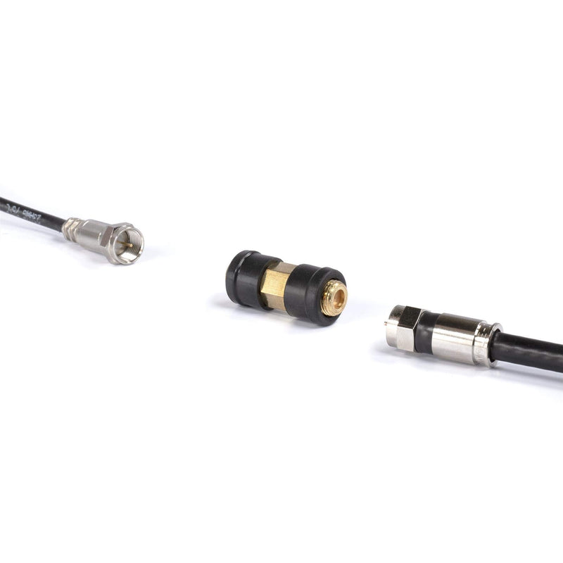  [AUSTRALIA] - Weather Sealed Cable Extension Coupler - 4 Pack - Cable Extension Adapter (Barrel Splice - Coupler) - Connects Two Coaxial Video Cables (Female to Female Connector) 3GHz Rated, 4 Count, in Gold