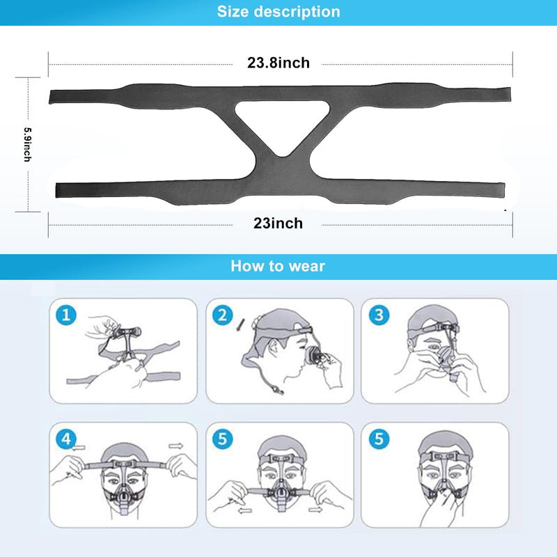  [AUSTRALIA] - CPAP headband - replacement headband for the universal version - extra soft with plush straps (economical)