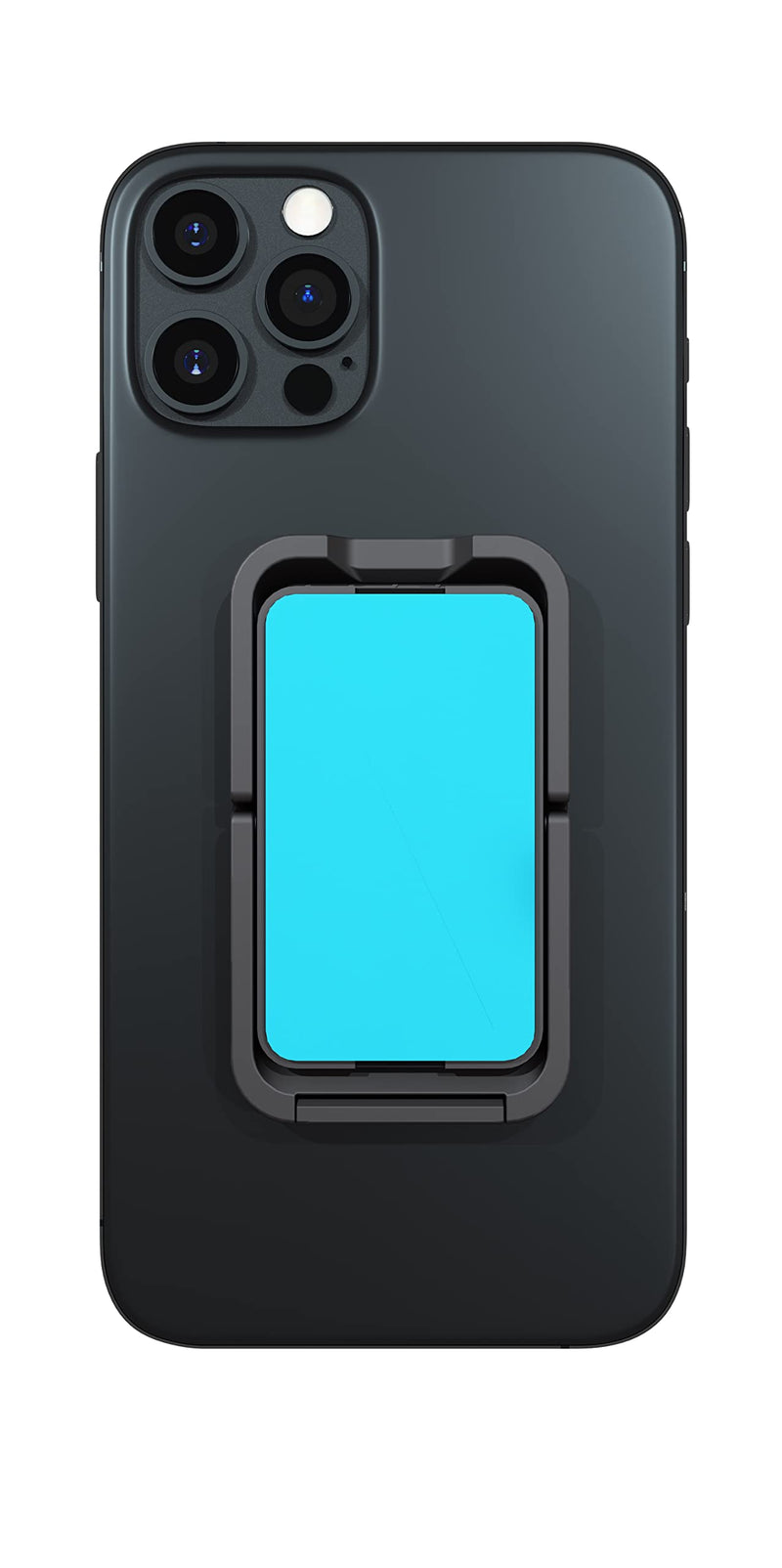  [AUSTRALIA] - Flipstik Pro – Sticks to Any Flat Surface Like Walls or Mirrors – Hands Free Selfies – Videos – car Mount – Tripod – Phone Stand – Kickstand – Finger Grip Loop for Secure Hold (Black) Black