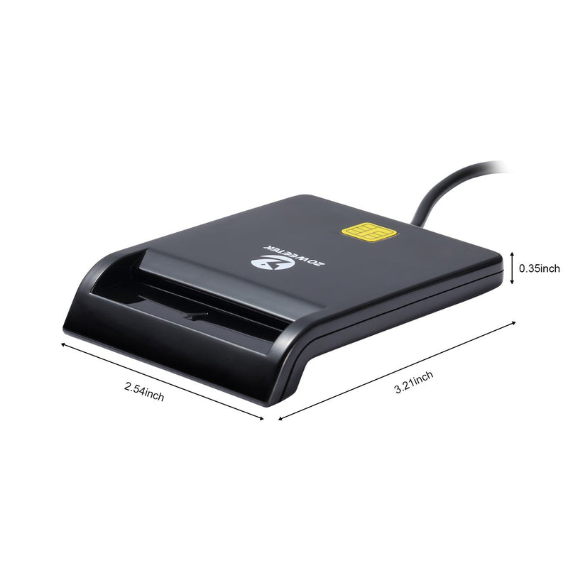 ZOWEETEK CAC Card Reader Military, Smart Card Reader DOD Military USB Common Access CAC, Compatible with Windows, Mac OS and Linux - LeoForward Australia