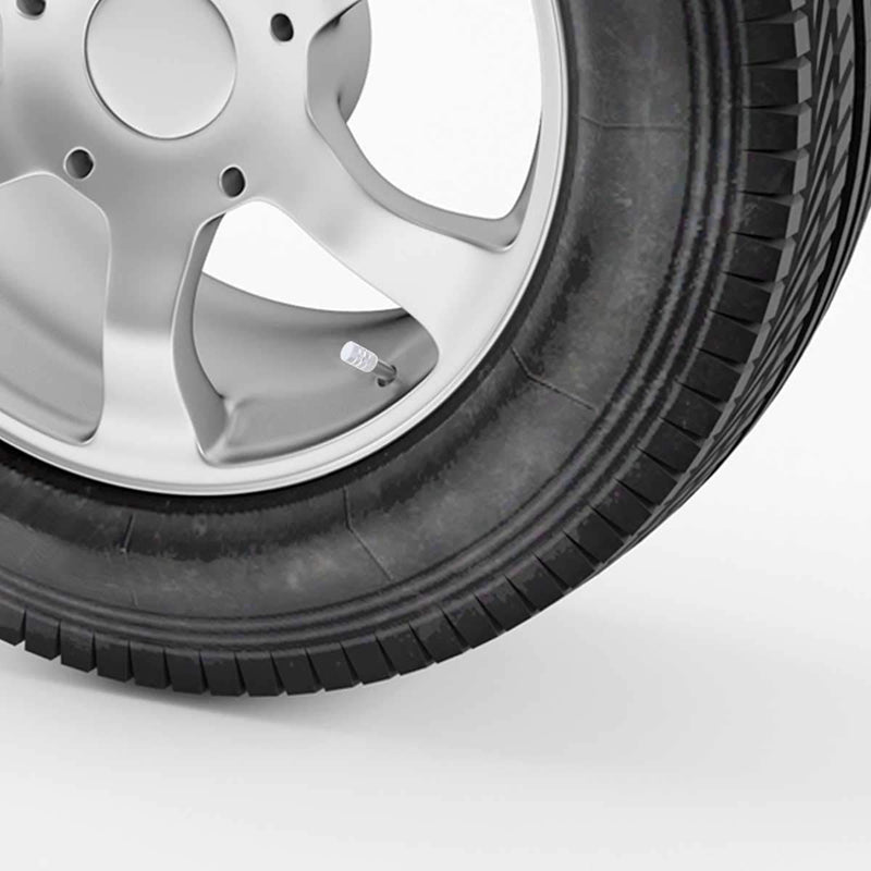 Winka Round Tire Stem Valve Caps Cover Aluminium Car Dustproof Caps Tire Wheel Stem Silver - LeoForward Australia