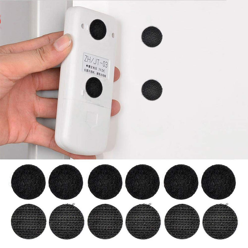  [AUSTRALIA] - 256pcs Hook and Loop Dots (128 Pairs) 1 inch (25mm Coins) Self Adhesive dots- Double Sided Adhesive Dot Tapes - Tape dots for Home Travel Box Trunk Paper Craft Sticks (Black) Black