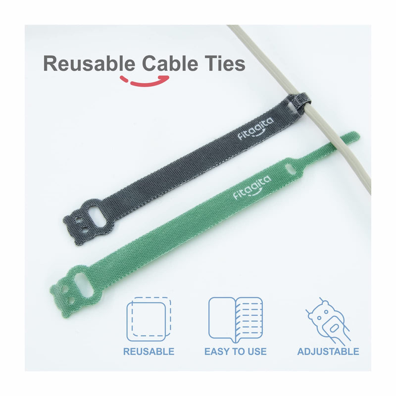  [AUSTRALIA] - 60PCS Reusable Cable Ties,Adjustable 6.5-Inch Cord Straps,Cable Organizer,Cord Wrap and wire ties Management.Multi color,Multi purpose Cord Ties Bundling for Home,Office,Data Centers