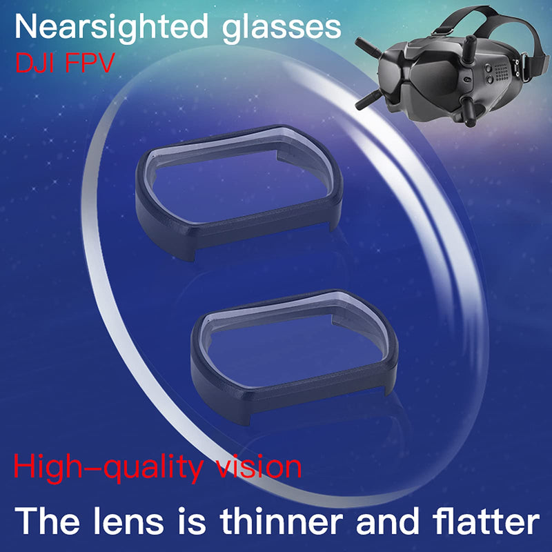 RCGEEK Myopia Glasses Lenses Compatible with DJI FPV Goggles V2 Vision Correction Lenses (-4.0D) -4.0D - LeoForward Australia