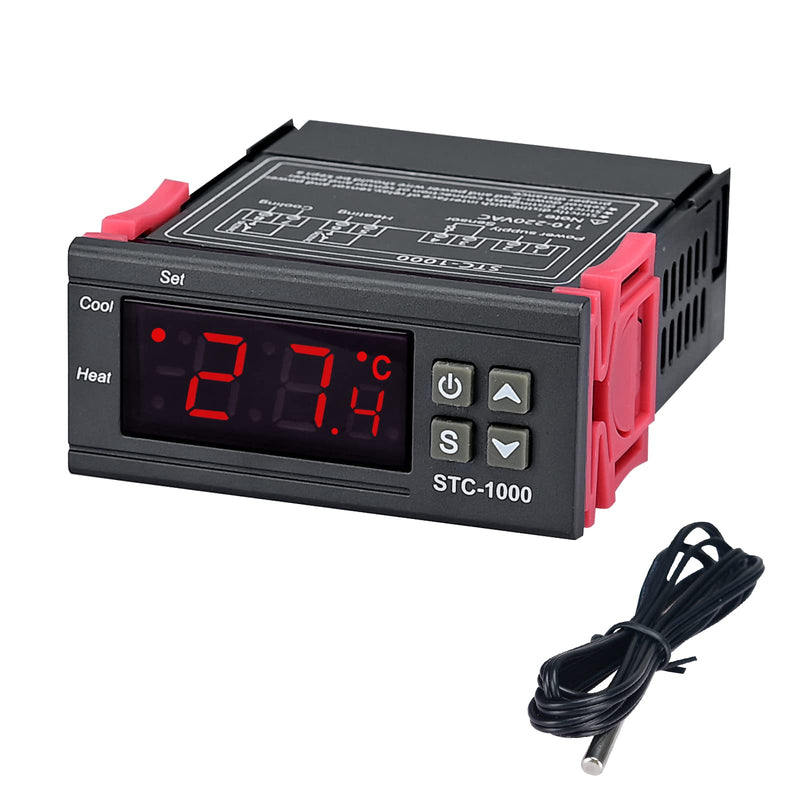  [AUSTRALIA] - COVVY STC-1000 Digital Temperature Controller Celsius 110-220V Heating Cooling Controller/with 36" NTC Sensor Probe