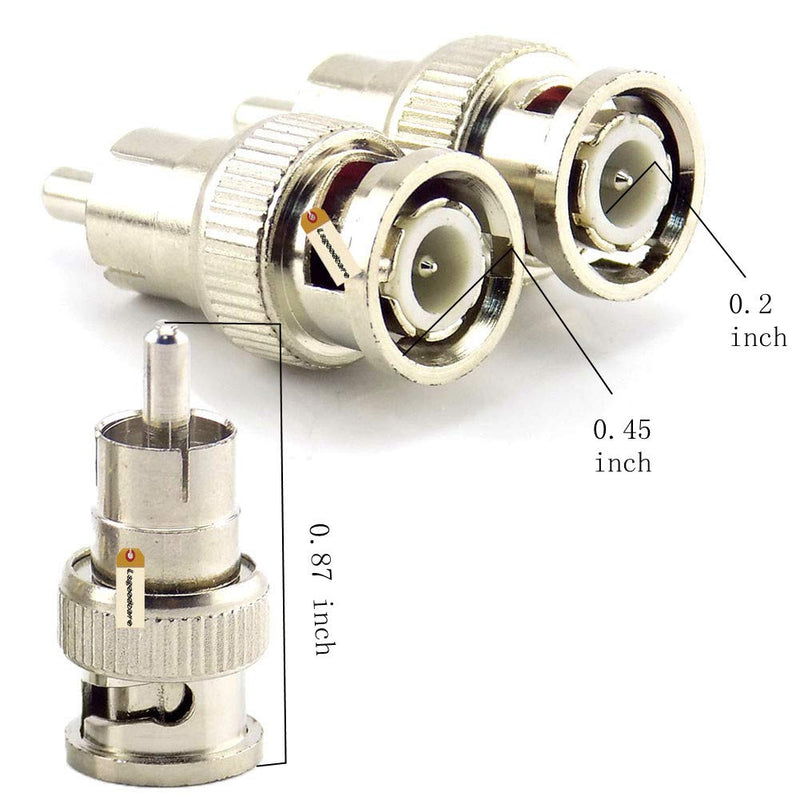  [AUSTRALIA] - Lsgoodcare 40Pcs BNC Male to RCA Female & BNC Female to RCA Male & BNC Female to BNC Female & BNC Male to RCA Male Convert Coaxial Connector Adapter for CCTV Security Camera Surveillance Video