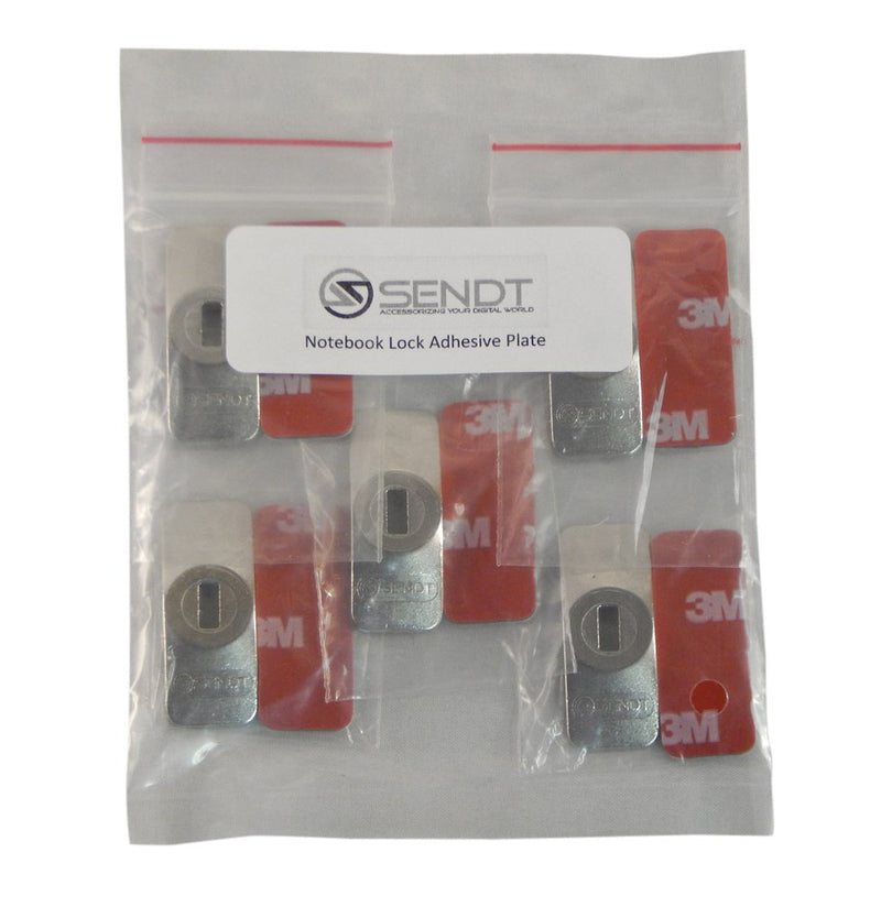  [AUSTRALIA] - Sendt Adhesive Plates 5 Pack for use with Tablets and Other Devices Without a Kensington Compatible Slot