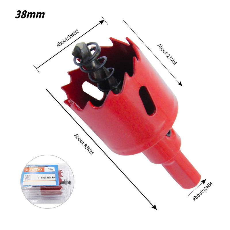  [AUSTRALIA] - Bi-Metal Hole Saw Drill Bit HSS Hole Cutter with Arbor for Wood and Metal 1-1/2’’(38mm) 1-1/2"(38mm)