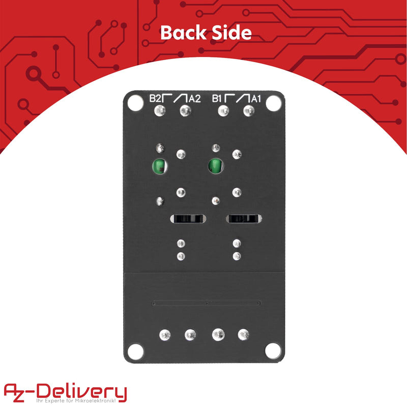  [AUSTRALIA] - AZDelivery 5 x 2 Channel Relay Module 5V DC Solid State Relay Low Level Trigger Power Switch Relay Board Compatible with Arduino and Raspberry Pi