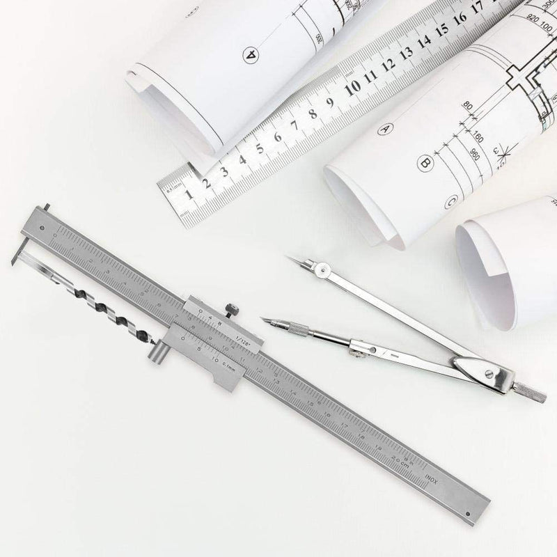  [AUSTRALIA] - Vernier Caliper 0-200 mm Stainless Steel Pocket Vernier Caliper with Locking Screw Parallel Marking Gauge Vernier Caliper Measuring Tool (0-200 mm)