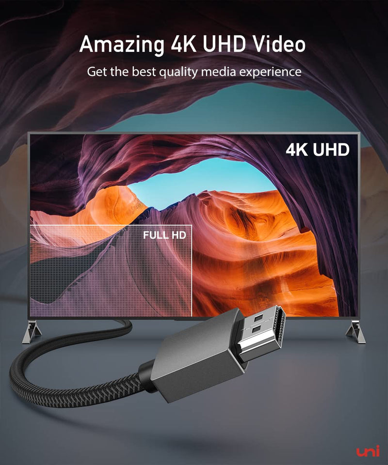  [AUSTRALIA] - uni 4K DisplayPort to HDMI Cable 6.6ft [1440P@60Hz, 1080P@120Hz], Sturdy Braided DP to HDMI Cord (High-Speed), Unidirectional Display Port to HDMI Cable Compatible with DELL, GPU, AMD, NVIDIA, etc.