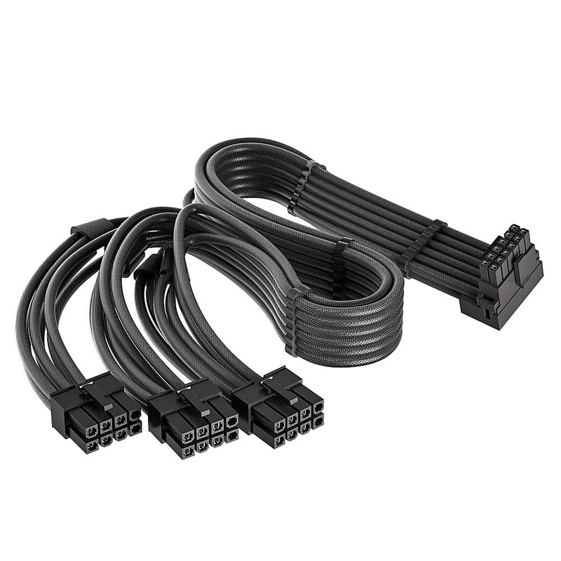  [AUSTRALIA] - 12VHPWR 90 Degree Right Angle Adapter for Corsair 12VHPWR 16AWG 600W PCIE 5.0 12+4 16 Pin for RTX 4090 4080 3090TI 4070Ti GPU, 3X 8 Pin ONLY for Corsair Modular Power Supply (Type B) Type B