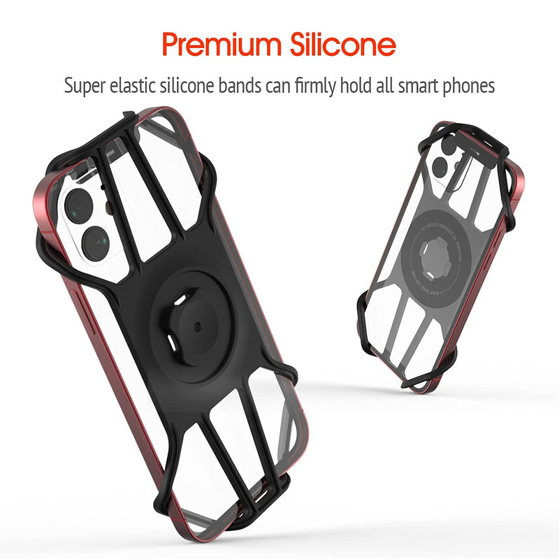  [AUSTRALIA] - sincetop Universal Phone Silicone Adapter - Quick Attach Your Cellphone to Any Bike Mount/Car Phone Holder/Armband/Belt Clip Adapter-【Stretchy Silicone Bands】
