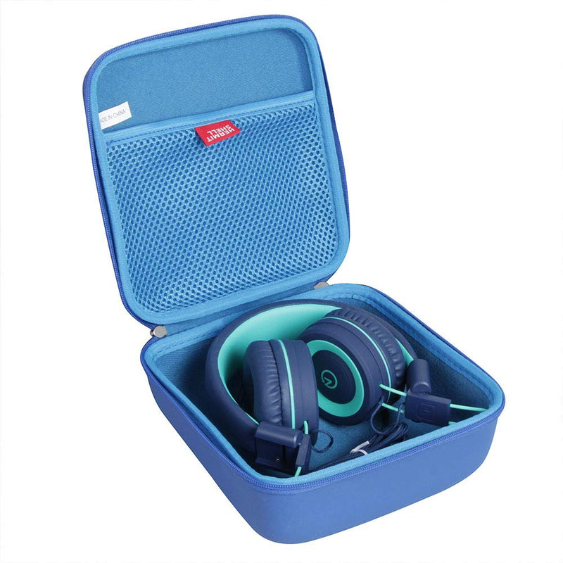  [AUSTRALIA] - Hermitshell Travel Case for noot Products K11/Elecder i37/POWMEE M1/POWMEE M2/Mpow CH8/iRAG J01/noot Products K22/NIVAVA K8/noot Products K33/iClever/Sonitum Kids Headphones(Only Case) (Blue) Blue