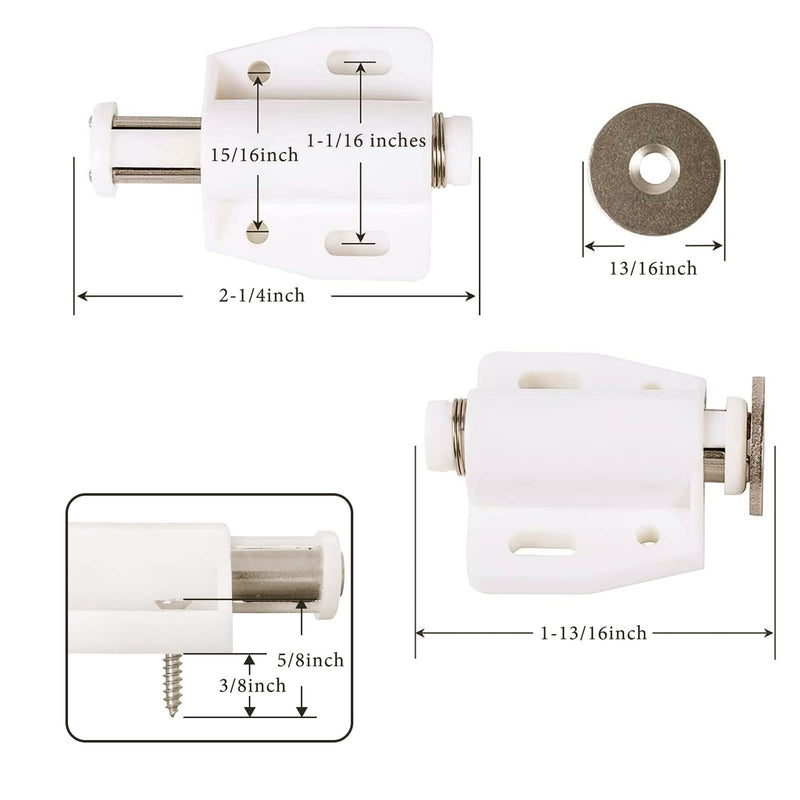  [AUSTRALIA] - DonYoung Magnetic Touch Latch, 4 Pack Push Open Cabinet Door Latches and Catches, Push Release Opener Door Magnets, RV Drawer Closure for Wardrobe Cabinet Kitchen Cupboard Closet Door … Door Touch Latch 01