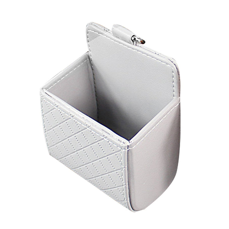  [AUSTRALIA] - Yosoo Car Auto Seat Back Interior Air Vent Tidy Storage Coin Bag Case Organizer Cellphone Holder Pounch Box with Hook (Gray) Gray