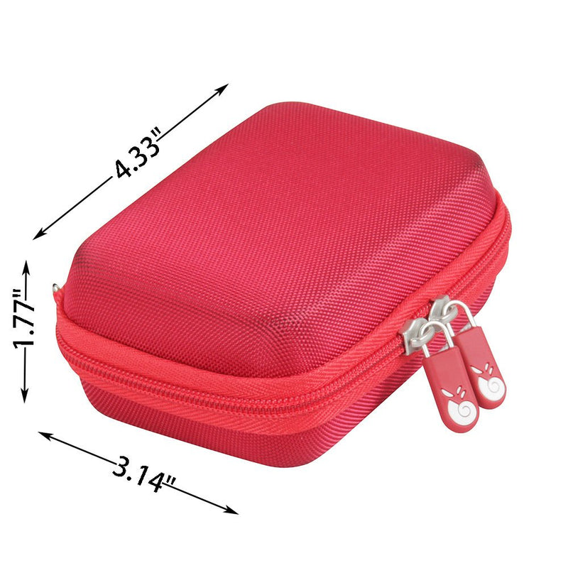  [AUSTRALIA] - Hermitshell Hard EVA Travel Case Fits Anker PowerCore 10000 One of The Smallest and Lightest 10000mAh External Batteries Ultra-Compact Power Bank (AK-A1263011) (Red) Red