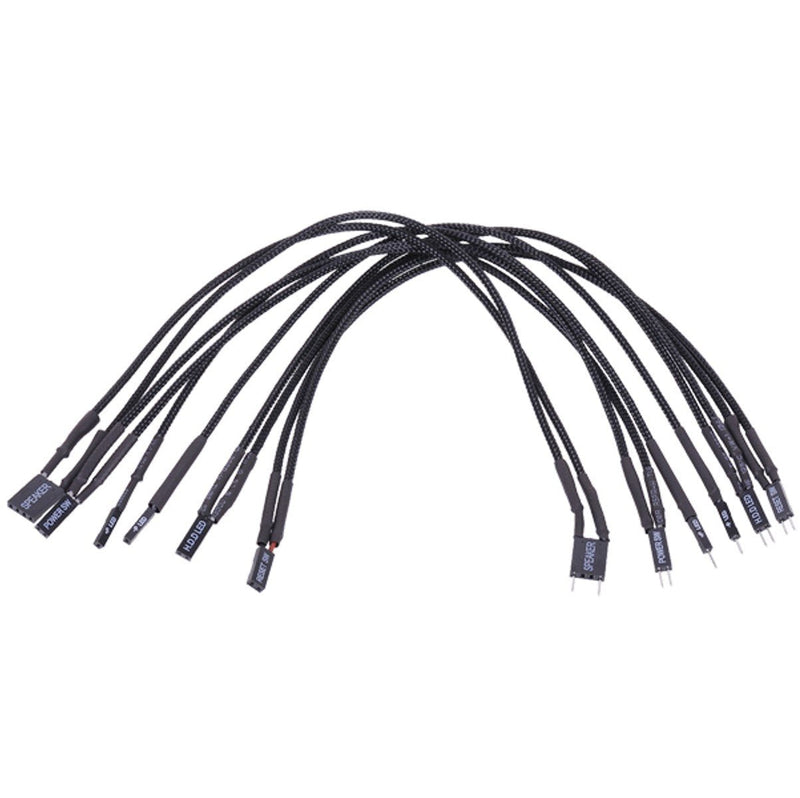  [AUSTRALIA] - Phobya Front Panel Extension Cables, 30cm, Black