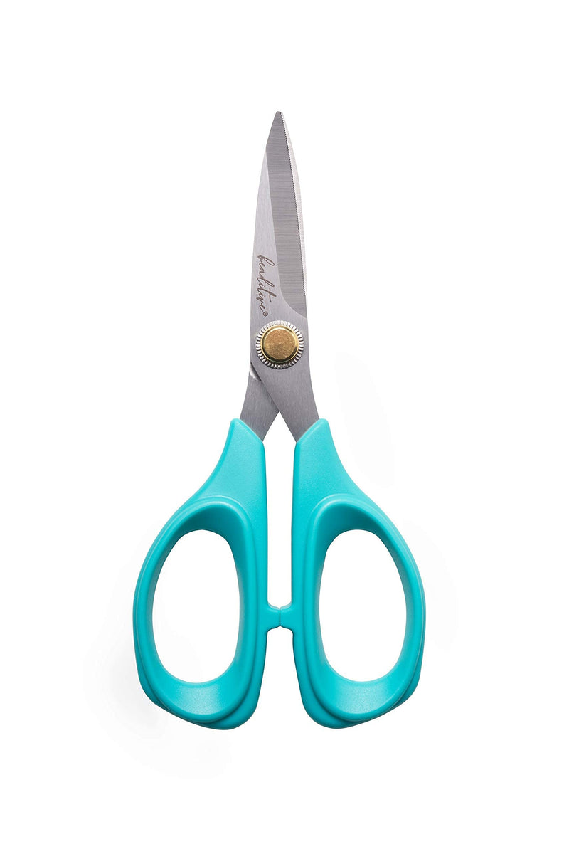  [AUSTRALIA] - Beaditive Sewing Scissors - 6-Inch Stainless Steel Fabric Scissors - Professional Scissors with Serrated Blade for Easy Cloth Cutting & Quilting - Comfortable Craft Tailor & Dressmaker Shears – Teal