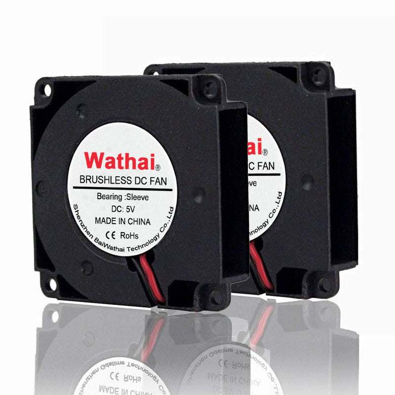  [AUSTRALIA] - 2Packs Wathai DC Blower Fan 4010 Radial Cooling Fan 5V 2 Pin DC 40mm x 10mm