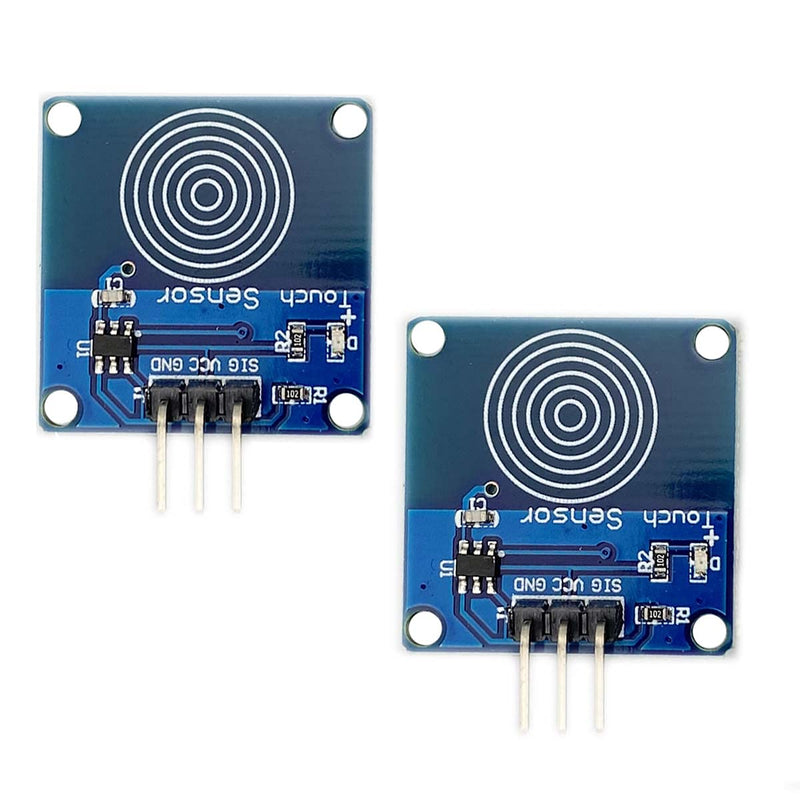  [AUSTRALIA] - Kiro&Seeu 2PCS TTP223 Digital Touch Sensor Capacitive Switch Button Module Compatible with Ar-duino PIC DIY TTP223B, TP223B-MD-2P