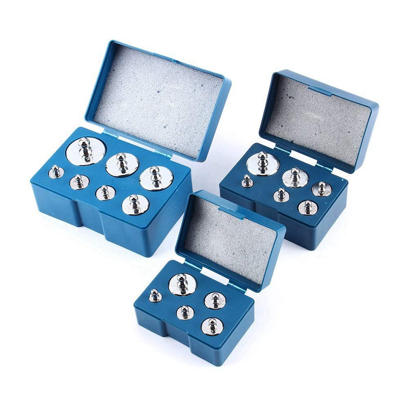  [AUSTRALIA] - Calibration weight package, 7 pieces/set calibration weight kit jewelry 500g total weight, with plastic storage case and tweezers