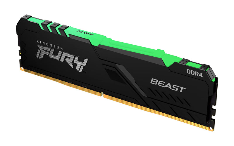  [AUSTRALIA] - Kingston Fury Beast RGB 8GB 3200MHz DDR4 CL16 Desktop Memory Single Stick KF432C16BBA/8 Single Module