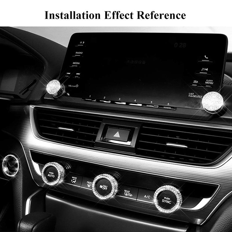  [AUSTRALIA] - Senauto 2pcs Bling Navigation Touch Screen Knob Button Cover Compatible with Honda Accord Sport EX EX-L Touring Sedan 2018-2019