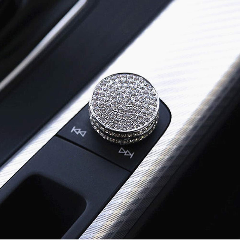 Bling Knob Cover for Audi A3 A4 A5 Q2 Q3 S Series Volume Audio Control knob Rhinestones Decorative Cover Decal Cover Women's Accessories - LeoForward Australia