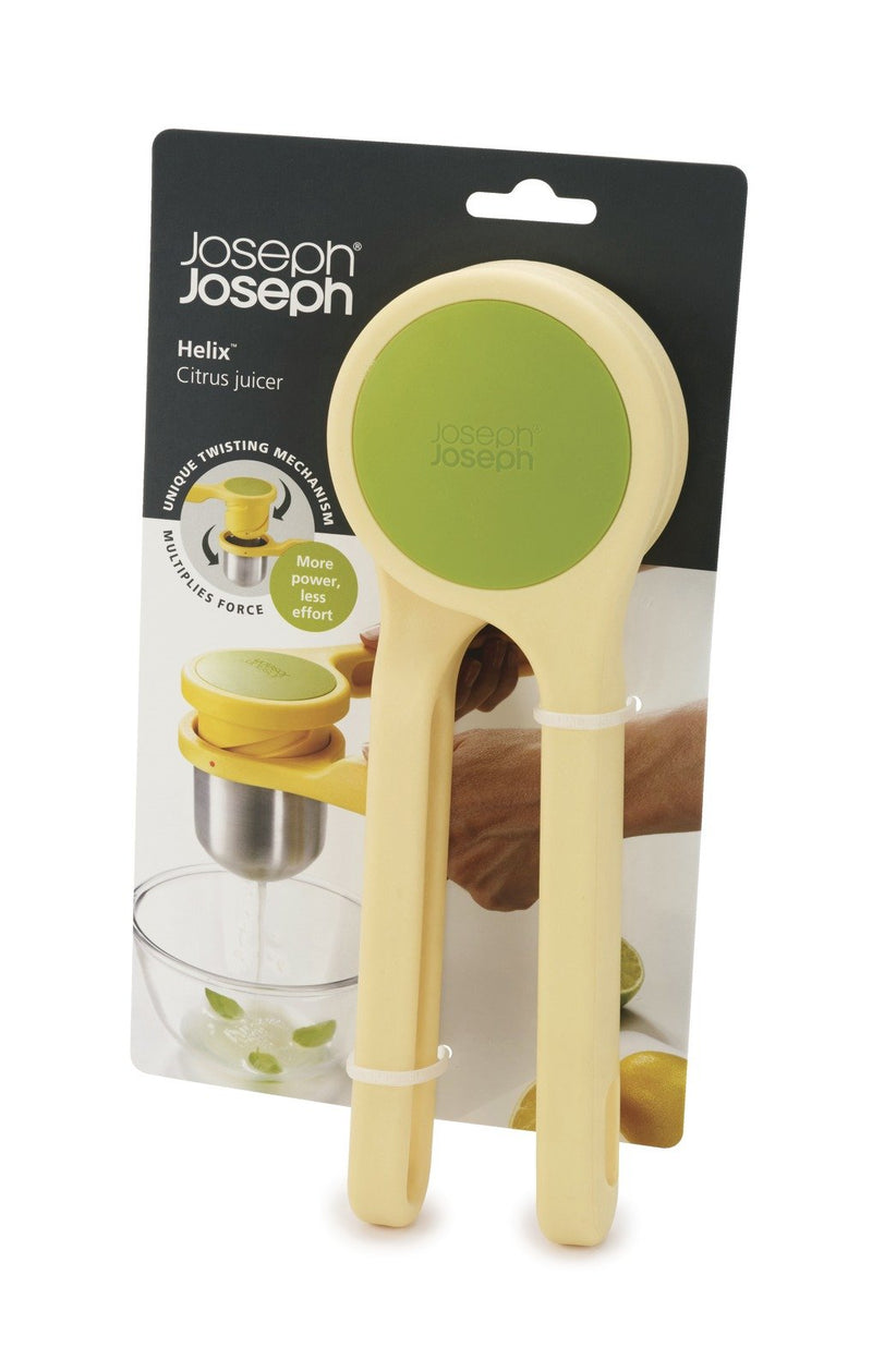  [AUSTRALIA] - Joseph Joseph 20101 Helix Citrus Juicer Ergonomic Twist-Action Hand Press Stainless Steel, Yellow Citrus Press