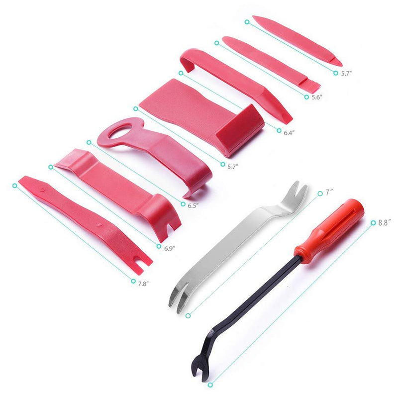  [AUSTRALIA] - Car Door Clip Panel Trim Install Removal Tool Kits for Car Dash Radio Audio Installer Pry Tool 9PCS