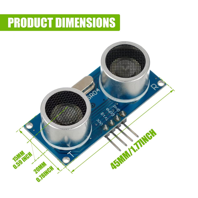  [AUSTRALIA] - EPLZON HC-SR04 Ultrasonic Module Distance Sensor Suitable for Arduino UNO MEGA Nano Robot XBee ZigBee (Pack of 5)