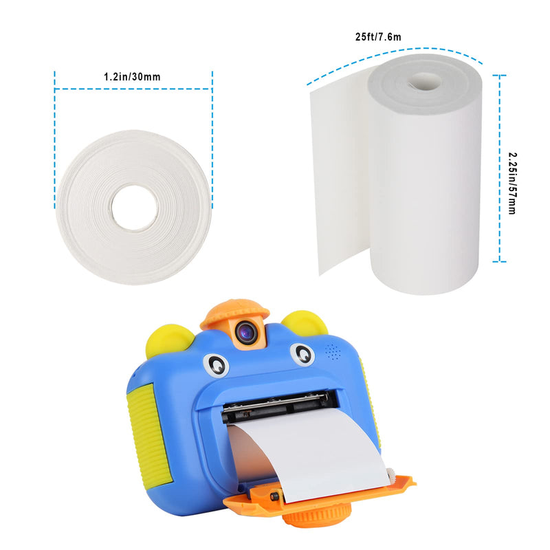  [AUSTRALIA] - Kids Instant Camera Refill Printer Paper, 3 Rolls Thermal Printer Paper Cash Register Rolls Refill Receipt Paper For More Kid's Instant Camera White, 2.25×1.2 inches